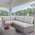 HAPPATIO 5 Piece Patio Conversation Set, All-Weather Patio Furniture Set by HAPPATIO