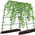 Tall Garden Arch Trellis for Climbing Plants Outdoor, 7.2 ft Walkway Trellis by WLLEYAY