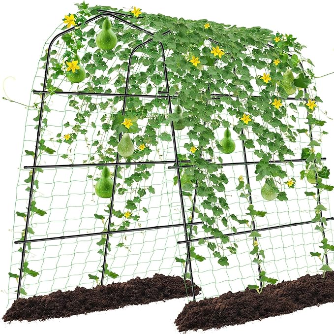 Tall Garden Arch Trellis for Climbing Plants Outdoor, 7.2 ft Walkway Trellis by WLLEYAY