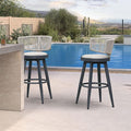 PURPLE LEAF Outdoor Bar Stools Set of 2 30 Inch Patio Swivel Bar Stool Chairs by Unknown
