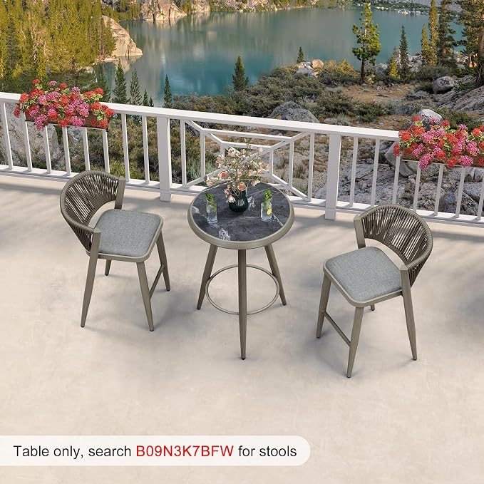 PURPLE LEAF Counter Height Bar Stools Table Dining Table - Image 8