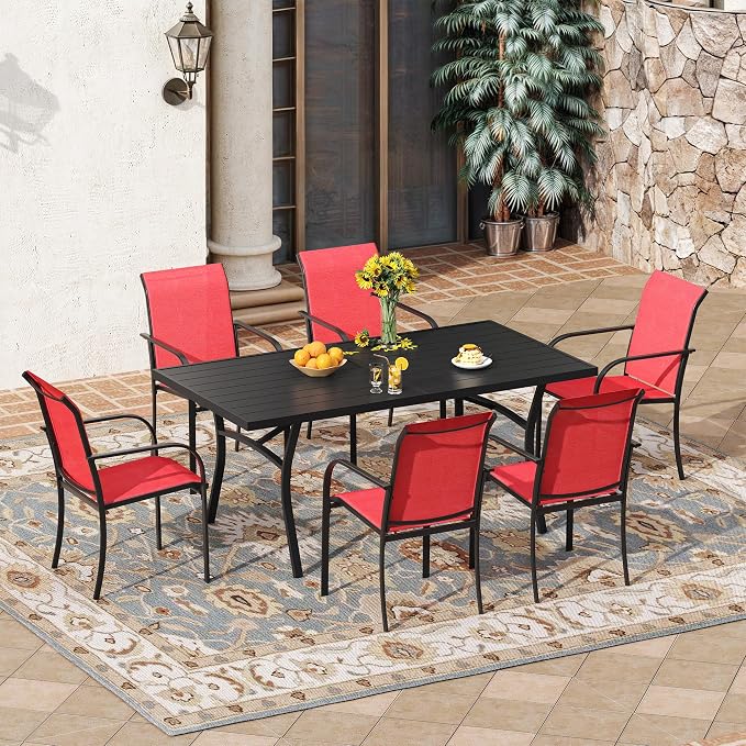 VICLLAX 7 Pieces Patio Outdoor Dining Set by HOME