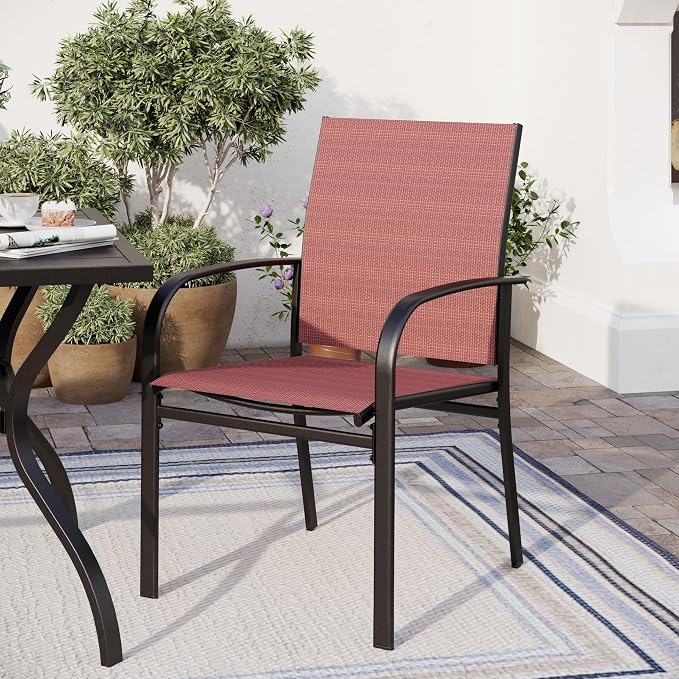 5 Piece Patio Dining Set for 4, Outdoor Table and Chairs Set for Lawn Backyard - Image 8