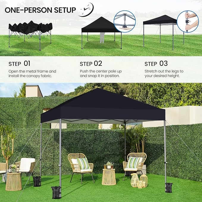 Yaheetech 8x8 Pop Up Canopy Easy Set-up Tent, Portable Outdoor Canopy Instant - Image 2