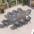 PURPLE LEAF 9 Piece Longer Outdoor Dining Set by PURPLELEAF