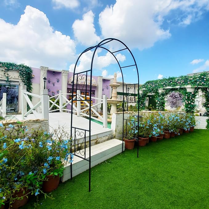 Iron Pergola Arbor Practical, Garden Arbor Arch, Metal Trellis Archway - Image 8