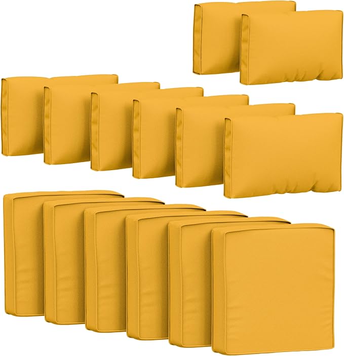 14 Pcs Outdoor Cushion Covers Patio Cushion Slipcovers Replacement Splash Proof by Pakunoda