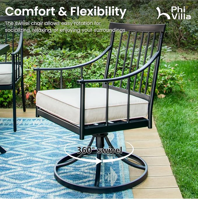 PHI VILLA 9 Pieces Outdoor Dining Set - Image 5