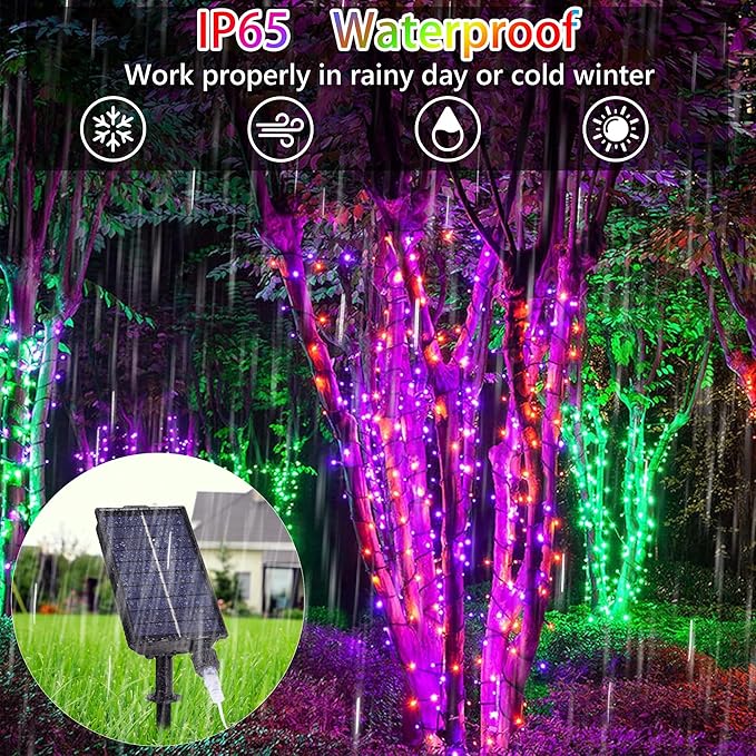 Solar String Lights Outdoor Waterproof 40Ft, 18 Colors Changing 100 LED - Image 6