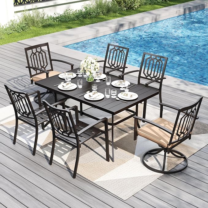 PHI VILLA 7 Pieces Outdoor Dining Set - Image 2