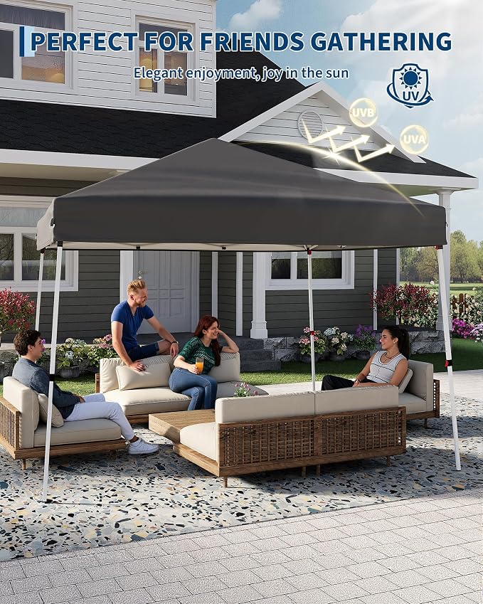 Canopy Tent, GarveeLife 10X10 FT Pop Up Canopy Outdoor Instant Tent Slant Legs - Image 5