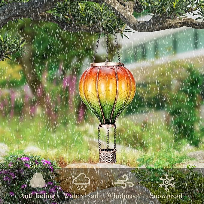 TERESA'S COLLECTIONS 2 Pack Hanging Solar Lantern Outdoor Garden Decor - Image 7