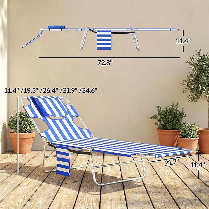 Outsunny Chaise Lounge Chair Outdoor - Image 3