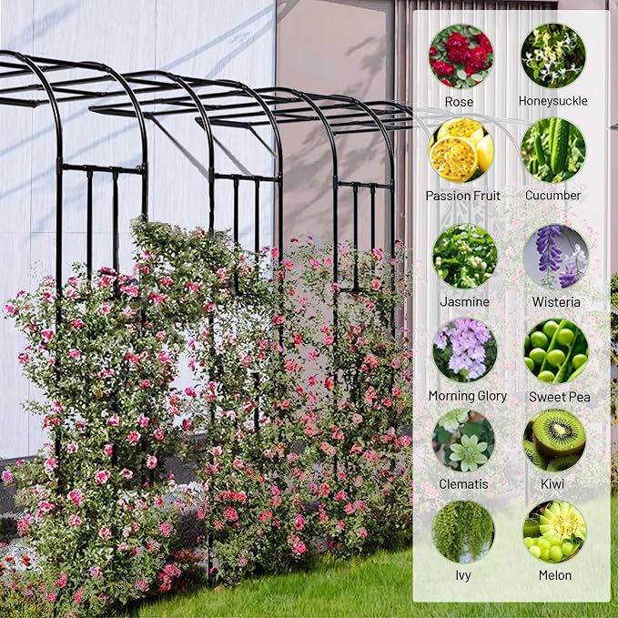 Half Sided Garden Arch, 47.24’’x94.5’’ Arbor Trellis, Garden Arch Trellis - Image 6