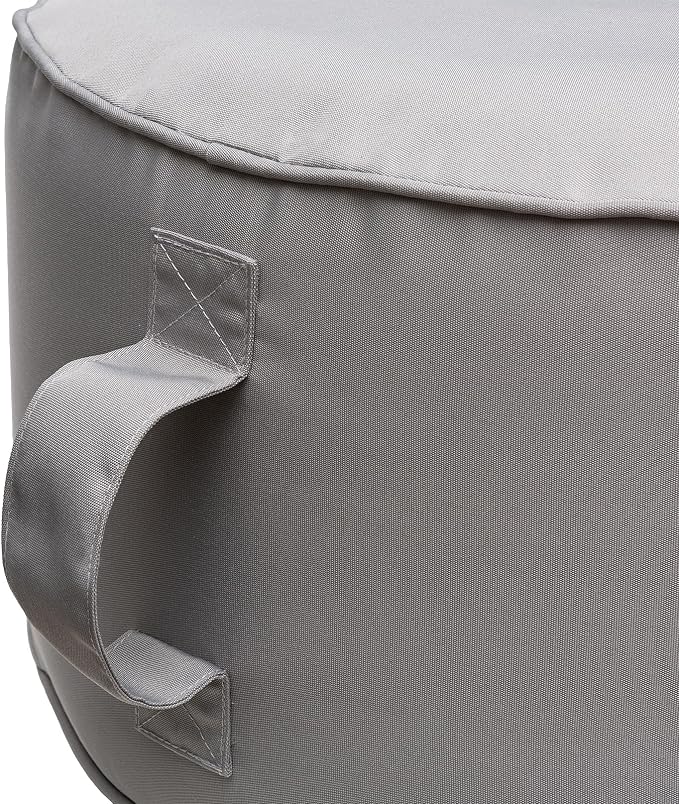 QILLOWAY Indoor/Outdoor Inflatable Stool, Round Ottoman, All Weather Foot Rest - Image 4