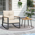 Patio Rocking Chair, Outdoor Patio Furniture Set by COMLAXFIELD