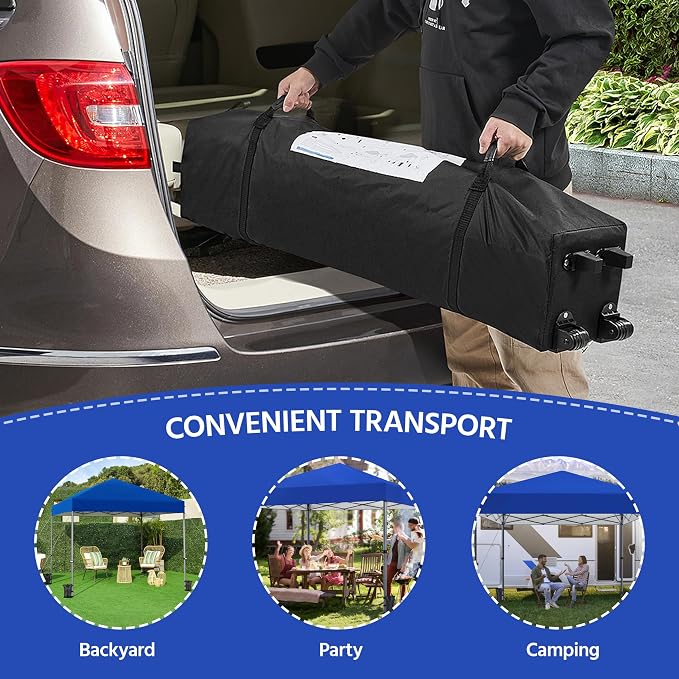Yaheetech 10x10 1-Person Setup Pop Up Canopy Tent, Instant Portable Commercial - Image 6