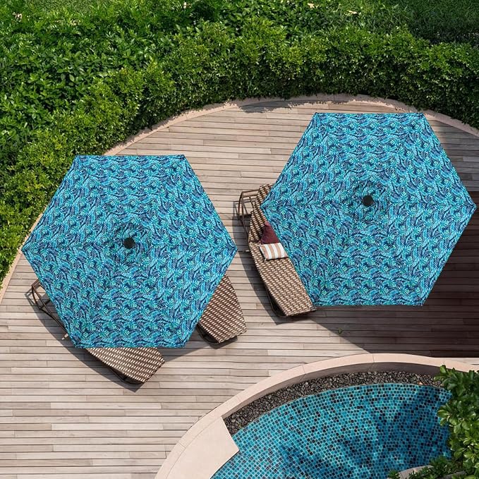 MASTERCANOPY Patio Umbrella 7.5 ft Replacement Canopy - Image 7