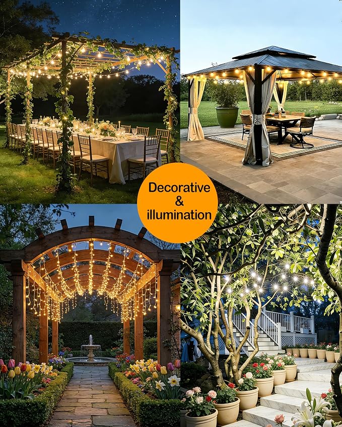 25FT Outdoor String Lights for Patio, Balcony & Porch – 16 LED Edison Bulbs - Image 9