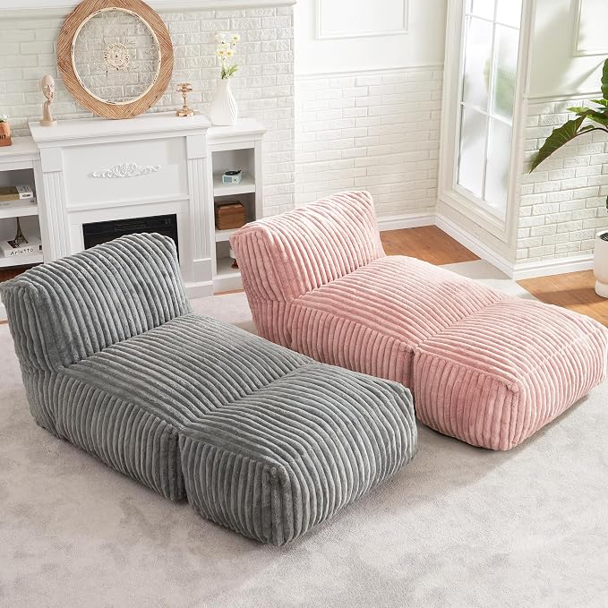 Hobestluk Big Bean Bag Lounger Chairs Large Beanbag Chair - Image 8