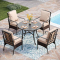 PHI VILLA 5-Piece Outdoor Dining Sets, All-Weather Patio Table and Chairs Set by PHIVILLAThepioneerofcomfortablehouseholdsupplies
