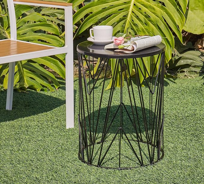 HFHOME Set of 3 Heavy-Duty Round End Table, Side Table, Coffee Table - Image 8