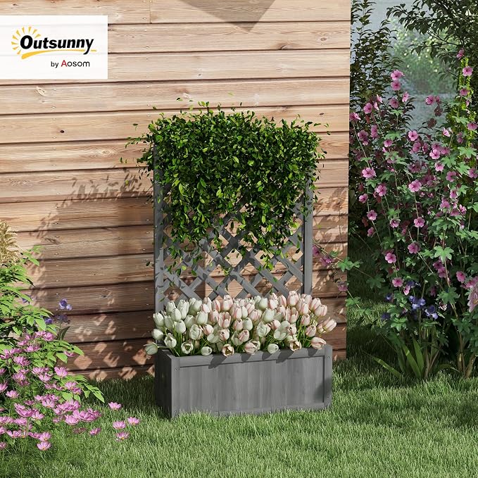 Outsunny Wooden Raised Garden Bed - Image 2