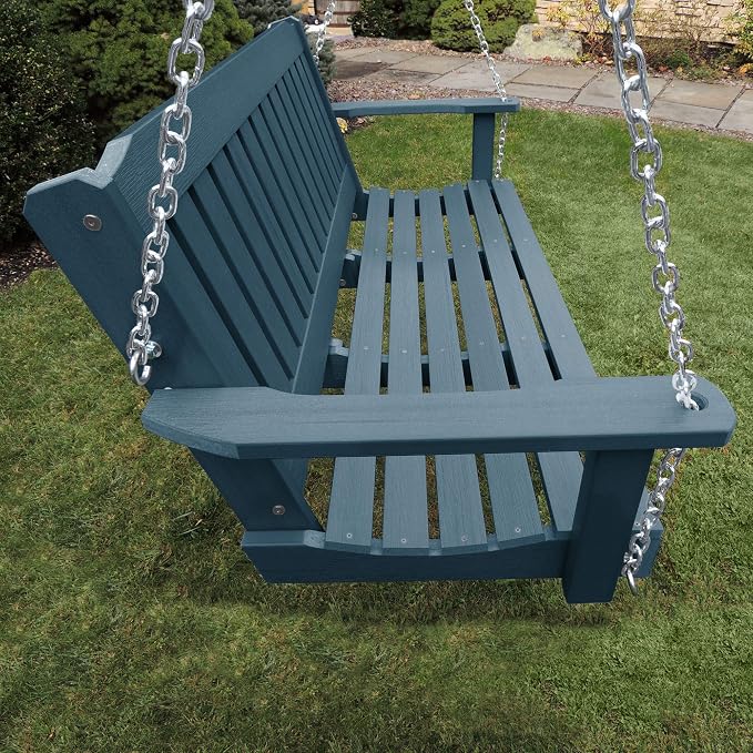 highwood AD-PORL2-NBE Lehigh Porch Swing, 4 Feet, Nantucket Blue - Image 4