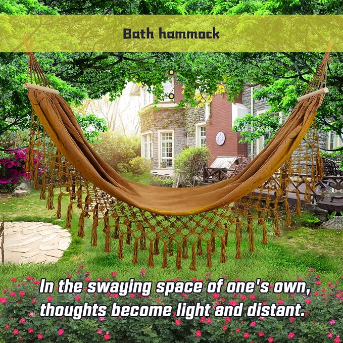 Portable Hammock, Bohemian Hammock, Rope Hammock, Garden 79 * 39 - Image 3