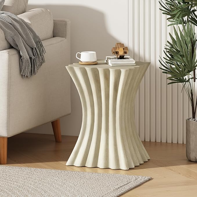 Christopher Knight Home Outdoor Side Table, Wave Design End Table, Decorative by ChristopherKnightHome