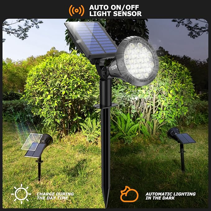 Solar Lights Outdoor, Ultra Bright 21 LEDs IP67 Waterproof Landscape Lighting - Image 8