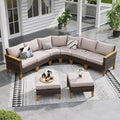 Sophia & William Half Moon Patio Furniture Set 8 Piece Outdoor Sectional Sofa by SophiaWilliam