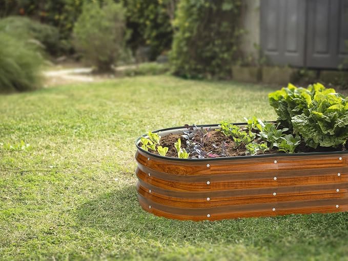 Plant & Plot Galvanized Raised Garden Beds Outdoor // 4×2×1 ft Planter Raised - Image 6