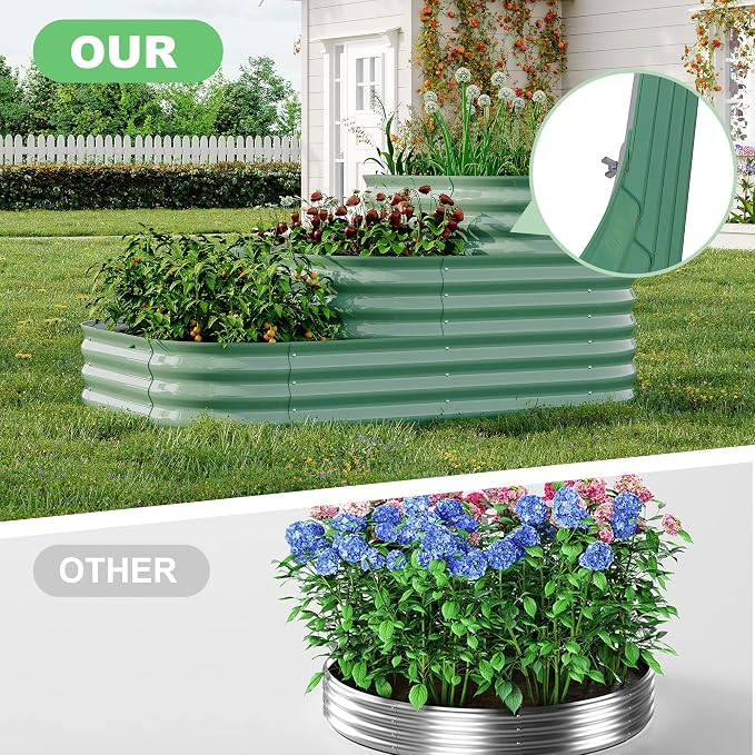 Galvanized Raised Garden Bed Kit – 61x42x31 in Outdoor Planter Box - Image 4