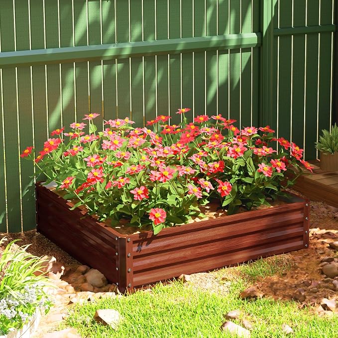 Outsunny Galvanized Raised Garden Bed, - Image 8