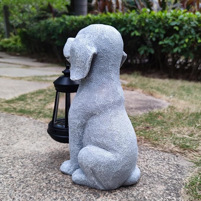 Solar Dog Outdoor Garden Statue - Image 7