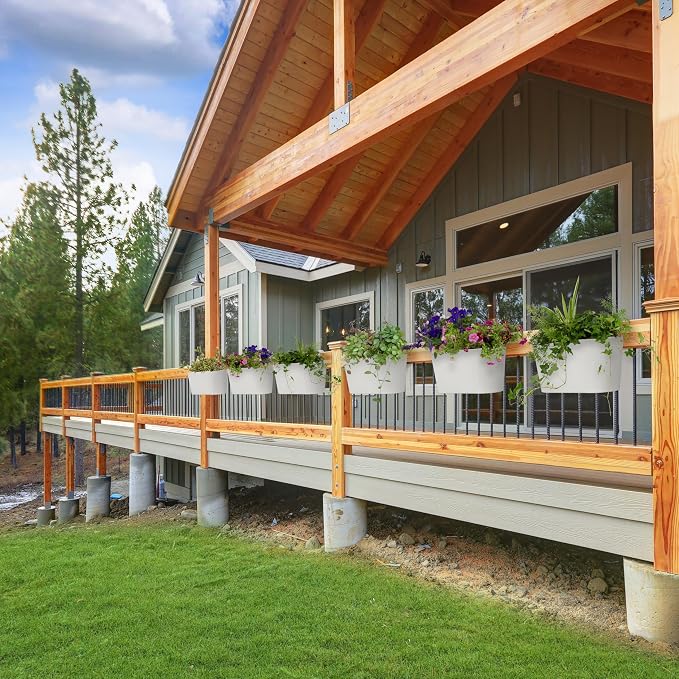 Beautiful Hanging Flower Pots for Outside Railing Or Fence - Image 9