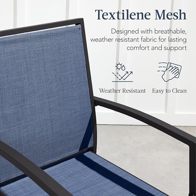 Best Choice Products Outdoor Bar Stools Set of 2, Bar Height, Patio Furniture - Image 4
