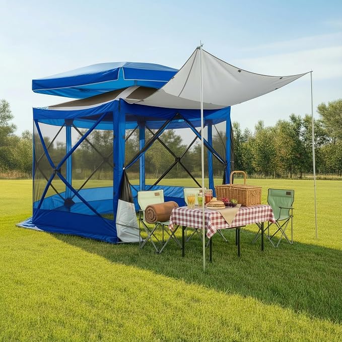 COBIZI 12x12 FT Pop Up Canopy Extendable Tent, Gazebos On Clearance, Screened by COBIZI