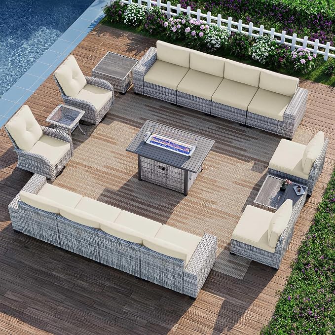 16-Piece Outdoor Patio Furniture Set by MuphyersPatioFurniture