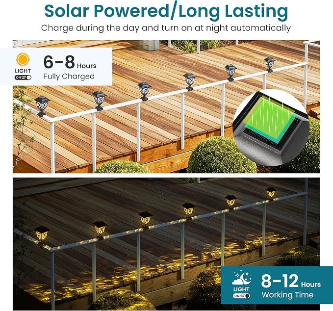 Solar Fence Lights Outdoor Waterproof, Led Solar Lights Outdoor - Image 5