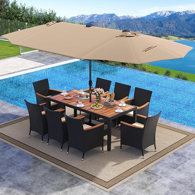 Tangkula 11 Pieces Patio Dining Set - Image 2