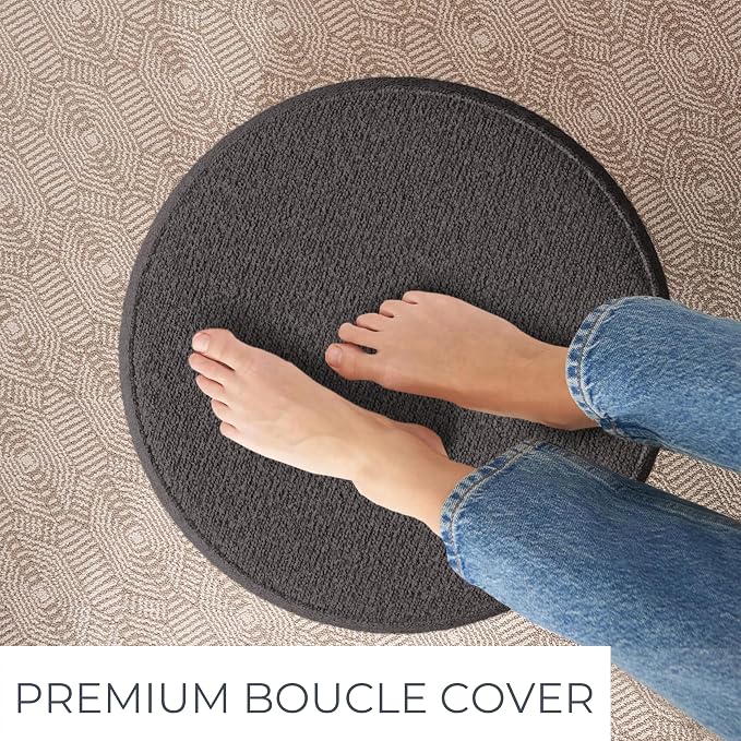 ZICOTO Beautiful Boucle Pouf Ottoman and Foot Rest - Image 3