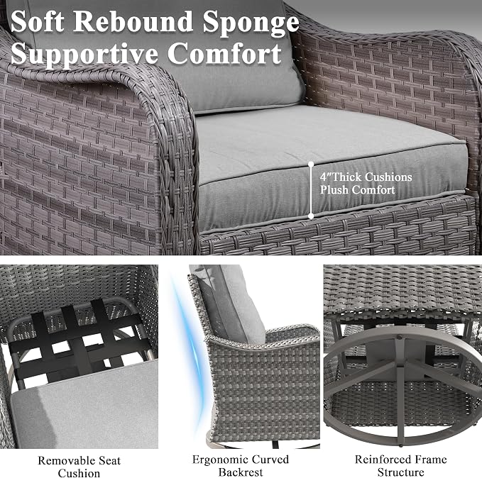 2-Seat Modern Patio Furniture Set - Image 5