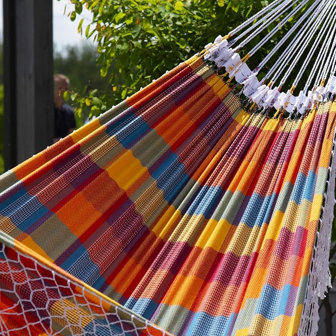 Vivere Authentic Brazilian Cotton Hammock - 450 lb Capacity - Image 4