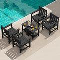 SEWRWALL Patio Furniture Set, HDPE Material All Weather Use Adirondack Chair Set by SERWALL