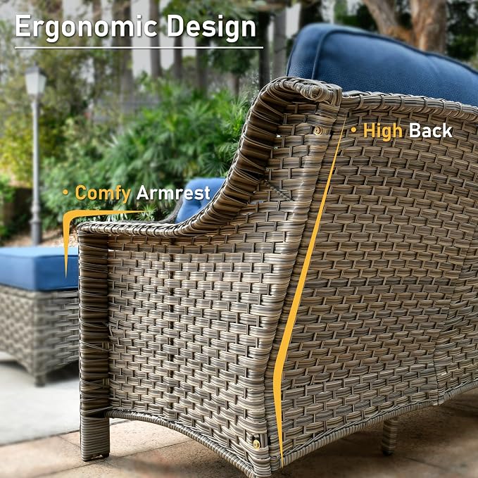 HOOOWOOO 6 Piece Patio Furniture Conversation Sets - Image 3