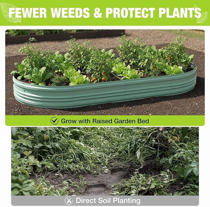 WORKPRO 2PK 8x4x1ft Outdoor Galvanized Raised Garden Bed, Easy Assembly Planter - Image 5
