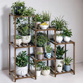 Plant Stand Indoor Outdoor Wood Plant Shelf by Gentingbro