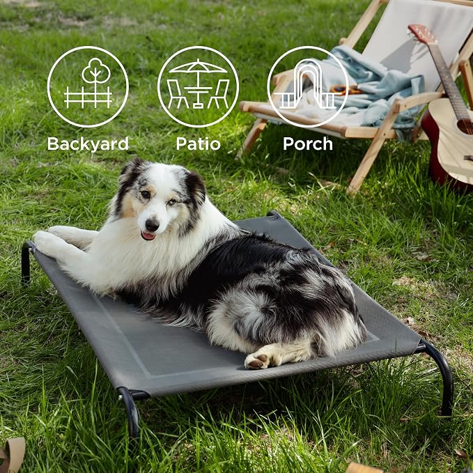 Bedsure Outdoor Elevated XL Dog Bed, Portable Indoor & Outdoor Cooling Raised - Image 3